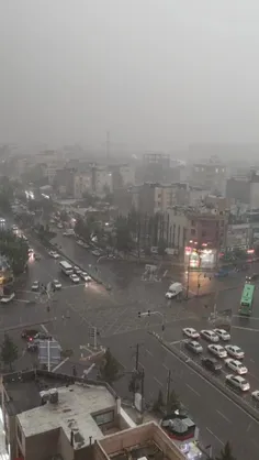 🛑هم‌اکنون، بارش شدید تگرگ در مشهد مقدس