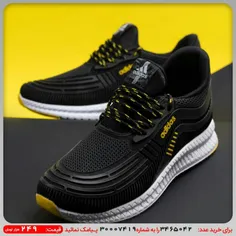 کفش ورزشی Adidas مردانه مشکی زرد مدلPardad