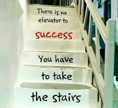 There is no elevator to success,