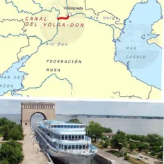کانال ولگادن در روسیه دریای خزر را به دریای آزوف متصل و ا