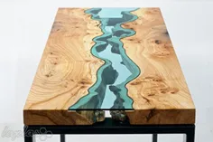 خیره کننده ترین ایده های طراحی داخلی.. میز با رودخانه شیش