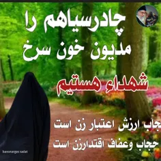 حجاب سنگری یرای پاسداری از خون شهداء🕊🌷