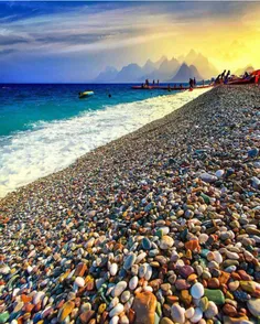 ساحل زیبا در کشور ترکیه