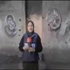 گزارش العالم از هنر نقاش فلسطینی روی خرابه های غزه 