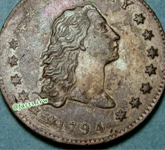 #سکه ی Flowing Hair اولین سکه ی یک#دلاری که در سال 1794 ت