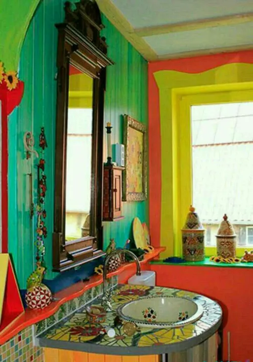 خانه هایی رنگین و دوست داشتنی! 😍 هنر خلاقیت دکوراسیون فان