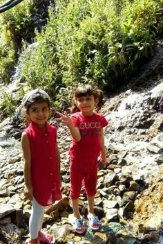 دخترخاله های دوست داشتنی در  آبشار زیبای هفت چشمه