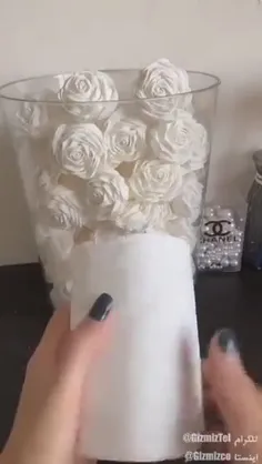 با دستمال کاغذی میشه اینجوری گل درست کرد.