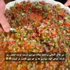 .سلام و ادب. هنر آشپزی ( سالاد شیرازی از زبان یک آلمانی ).