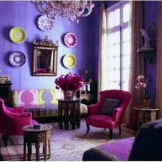 #دکوراسیون بی نظیر برای#تزئین خونه به رنگ#صورتی_و_بنفش