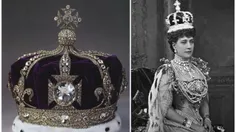 الماس #کوه_نور بر روی تاج ملکه الکساندرا، ١٩٠٥م