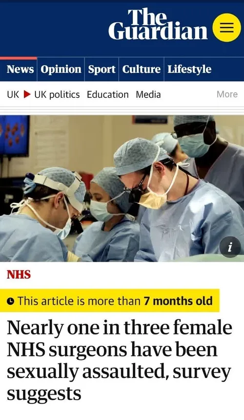 طبق یک نظرسنجی، از هر سه جراح زن شاغل در NHS، یک نفر در پ