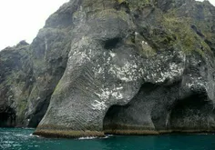 جزیره ای عجیب در ایسلند که صخره های آن شبیه فیل شکل گرفته