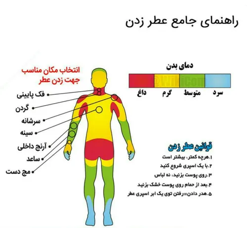 سلام عزیزان طریقه عطر زدن وجاهایی که ماندگاری عطر زیاد می