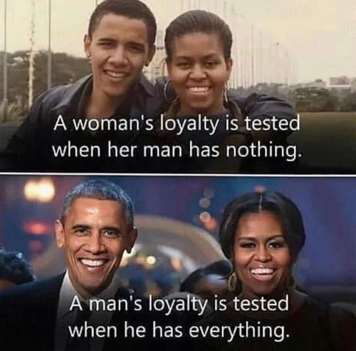 وفاداری زن وقتی امتحان میشه که مردش هیچ چیز نداره.