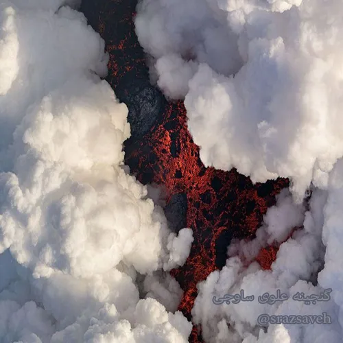 تصویر هوایی آتشفشان کیلاویا Kiluea در جزیره هاوایی ، این 
