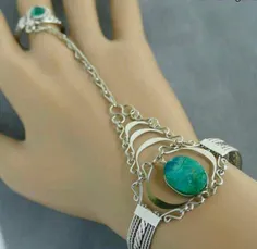 مدل های جذاب #دستبند و #انگشتر به هم متصل #زیورآلات #مد #