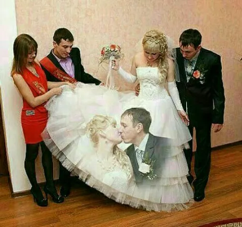 چاپ عکس عروس و داماد روی لباس عروس