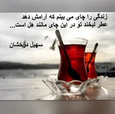 زندگی را چای میبینم که آرامش دهد 