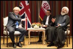دیدار روحانی و بوریس جانسون (نخست وزیر بریتانیا)