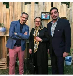 لاله صبوری و همسرش در افتتاحیه کافه جواد رضویان