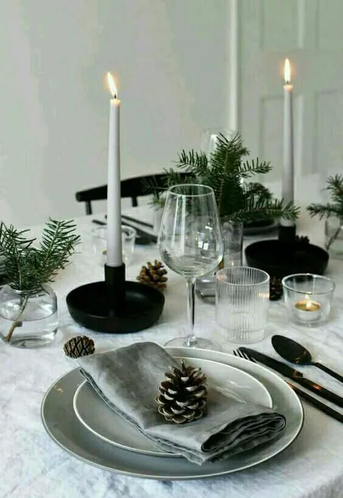 خوشگل سازی میز غذا با استفاده از شمع