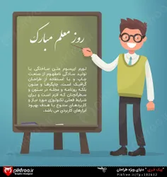 وکتور کاراکتر معلم با تخته سیاه و روز معلم