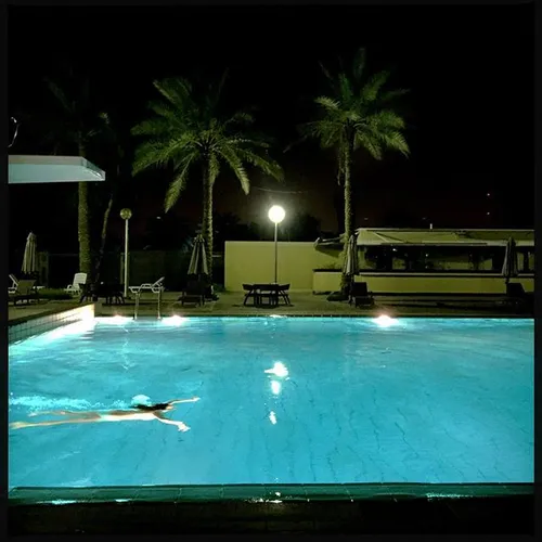 Night swimming, 8 PM, when the temperature was still hove