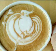 طرح‌های زیبای پرندگان بر روی فنجان #قهوه