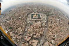 عکس هوایی از بین الحرمین (زرد)