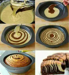 اینم روش ریختن مواد کیک تو قالب 