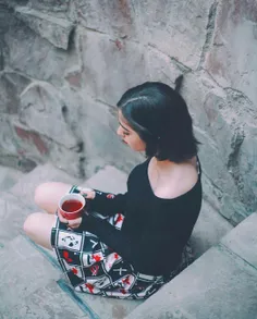 #Girl #tea #black