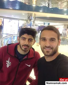 Two  famous soccer player in iran:mahdi Torabi& Ahmad noo