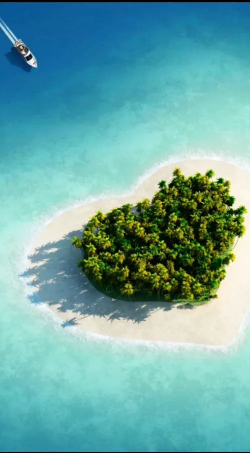 جزیره ای به شکل قلب.