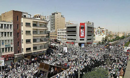 💢 نمایی از حضورگسترده مردم درتشییع پیکرهای مطهر شهدای ترو