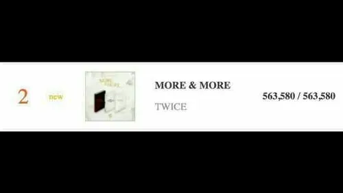 مینی آلبوم MORE & MORE با فروش 563,580 نسخه، تبدیل به بهت