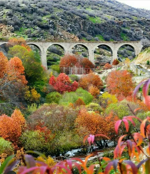 ✅ تصویری زیبا از طبیعت و پل راه آهن بیشه لرستان