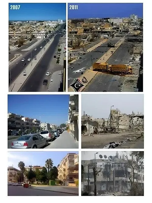 🔺 لیبی قبل و بعد از آمدن ناتو .