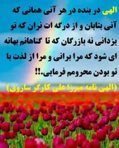 الهی در بنده در هر آنی همانی که آنی بتابان و از درگه ات ن