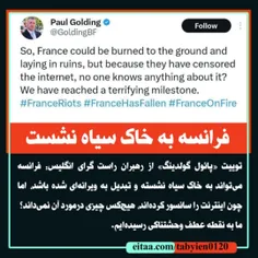 🔺توییت «پائول گولدینگ» از رهبران راست گرای انگلیس: فرانسه