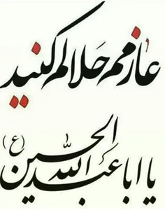 عازمم حلالم کنید..... یا با عبدالله الحسین(ع)