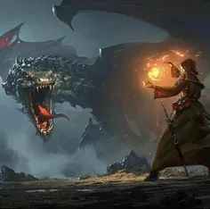 از اینا میخوام😩  #dragon #witch #fight #fire #magic #اژده