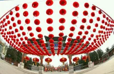 تزیینات خیابانی شهر پکن به مناسبت سال نو چینی
