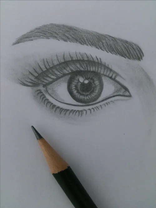 نقاشی چشم کارخودم واسه اولین بار همینجورتمرینی...البته مد