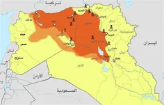 معرفی داعش ( تصویر بالا مناطق تحت تصرف داعش می باشد . )