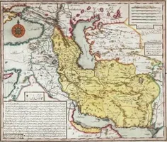 نقشه ایران در 286 سال قبل شامل گرجستان، ارمنستان، آران، ب