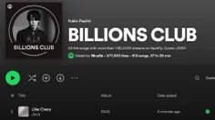 آهنگ Like Crazy به پلی لیست BILLIONS CLUB اضافه شد و جیمی