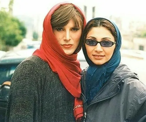 امین حیایی و همسرش ۱۸ سال پیش در پشت صحنه فیلم "مزاحم"