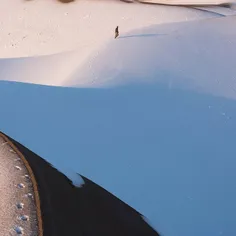 Hiking in the snowy desert