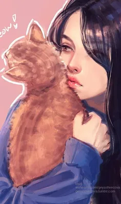 #girl_&_cat #wallpaper 🌍